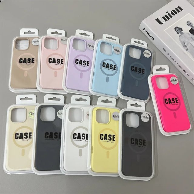 Apple Original Flüssigsilikon Handyhülle mit MagSafe für iPhone 12 bis iPhone 16 Pro Max in Lila und Mehrfarbig - Bild 1