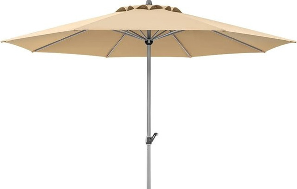 Schneider Marktschirm Gemini in Beige mit Kurbelmechanik und UV 80 Schutz, Durchmesser: 360 cm