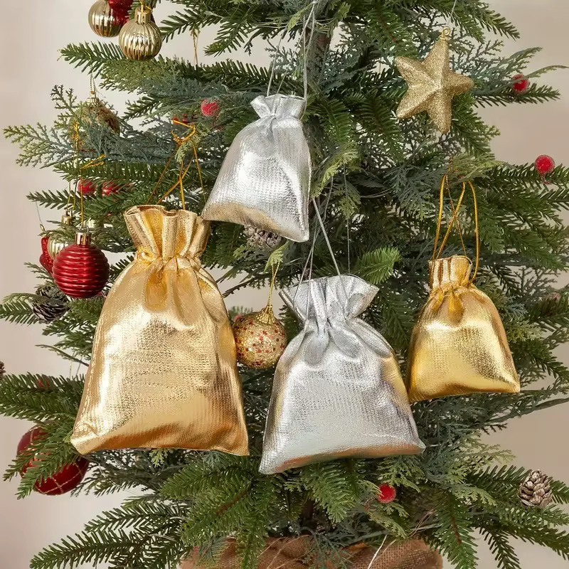 Geschenktüten mit Kordelzug in Gold und Silber für Hochzeiten, Geburtstage und Partys (30 oder 50 Stück) - Bild 3