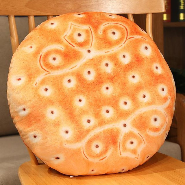 Pangcangshu Plüschkissen in Keksform, buntes Dekokissen für Wohnzimmer und Schlafzimmer, Breite: 45 cm - Bild 1
