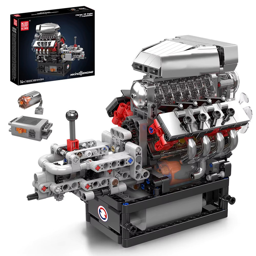 Mould King Technisches Automodell-Spielzeug, V8-Motor + Getriebe, ab 14 Jahren - Bild 5