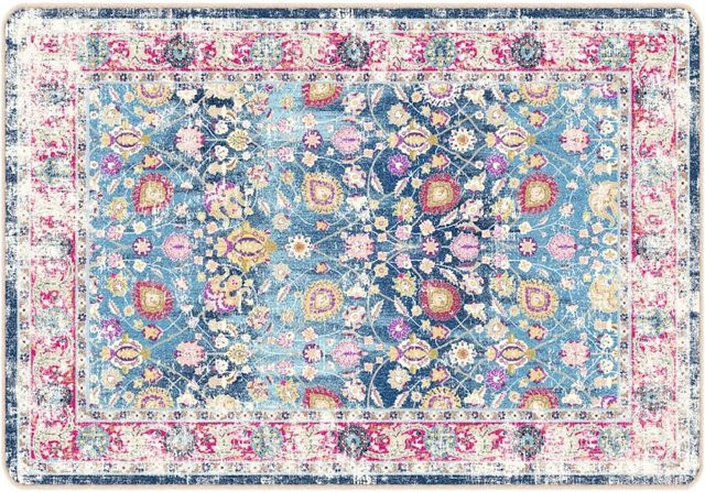 vidaXL Teppich Waschbar Mehrfarbig B: 160 cm, T: 230 cm, rutschfest und pflegeleicht aus Polyester - Bild 1