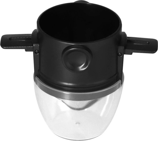 TOMTOP JMS Tragbarer Kaffee-Filter aus 304 Edelstahl mit transparentem Kunststoff-PP Becher in Schwarz - Bild 1