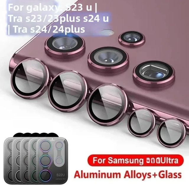 Kameraobjektivschutz aus Aluminiumlegierung und gehärtetem Glas für Samsung Galaxy S26 Ultra, S25 Ultra, S24 Ultra, S23 Ultra und S22 Ultra in Multicolor - Bild 1