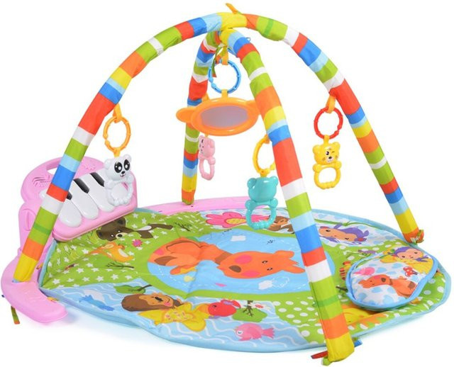 Moni Spielbogen Piano 696-R Krabbeldecke Spielcenter rosa - Bild 1