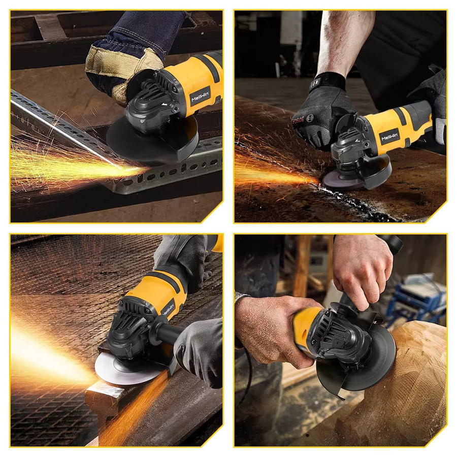 MELLWIN Bürstenloser Akku-Winkelschleifer 125 mm für Makita 18V LXT zum Schleifen, Polieren und Schneiden von Metall und Holz - Bild 6