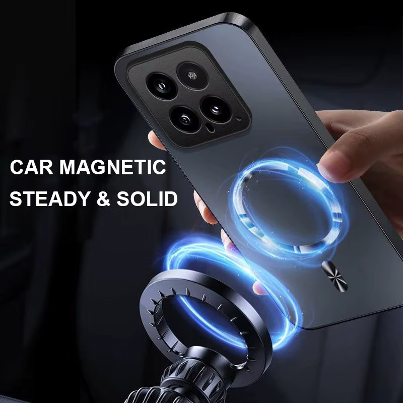 Fudusaidman MagSafe AG Matte Hard Magnetic Case für Vivo iQOO 15 13 12 11 10 Z9 Z10 Z11 Turbo Pro stoßfeste und schlanke Silikonhülle in Schwarz und Lila - Bild 3