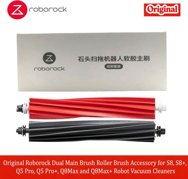 Roborock Dual-Hauptbürste Rollenbürste Zubehör für S8, S8+, Q5 Pro, Q5 Pro+, Q8Max und Q8Max+ Roboterstaubsauger - Bild 1