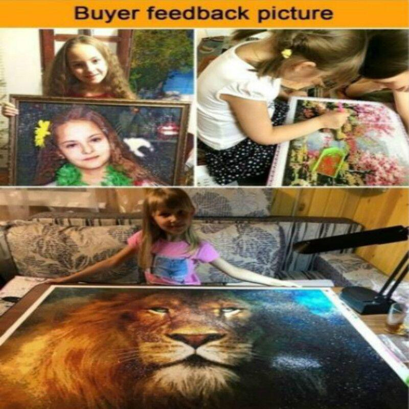 5D Diamond Painting DIY Set mit süßem Schaf Motiv in Multicolor, B/B/H: 50 x 50 x 50 cm - Bild 4