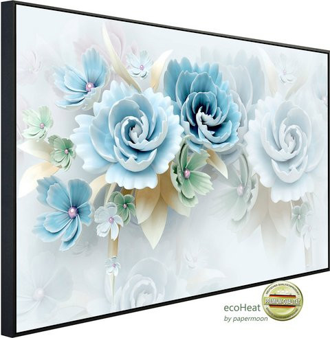 papermoon EcoHeat Infrarotheizung mit Blumenmuster in Bunt und Matt-Effekt mit App-Steuerung und Überhitzungsschutz - Bild 1