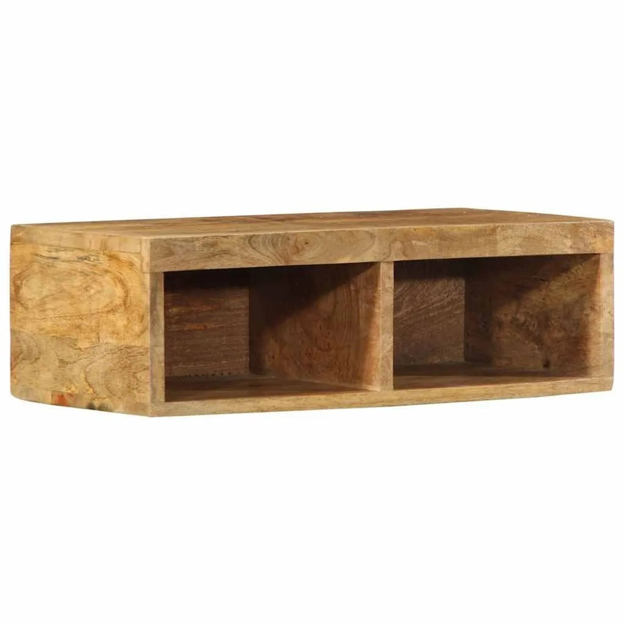 vidaXL TV-Wandschrank aus rauem Mangoholz in Braun, B/T/H: 60 x 30 x 19 cm - Bild 2