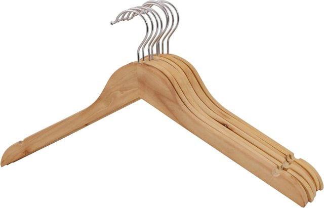 Domopak Living Holzkleiderbügel 8er Set in Natur Braun - Bild 1