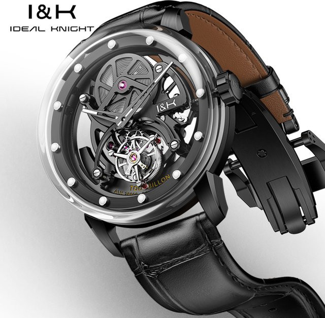 IDEAL KNIGHT Armbanduhr, Automatik, Edelstahl, Leder, Herren - Bild 1
