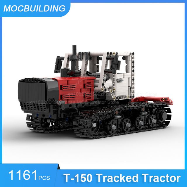 MOCBUILDING Kettentraktor T-150 Modell Bausteine Set mit 1161 Teilen für kreatives DIY Bauen und als Sammlerstück - Bild 1