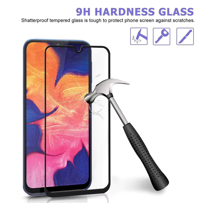 Samsung Displayschutzfolie aus gehärtetem Glas für Galaxy A01 A11 A21 A31 A41 A51 A71 A12 A32 A42 A52 A50 A70 in Transparent - Bild 2