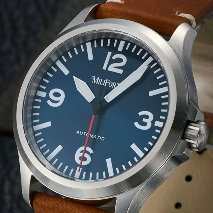 Milifortic Armbanduhr Automatik, Edelstahl, 38 mm, Herren, Blau - Bild 2