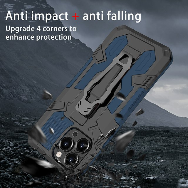 Stoßfeste Schutzhülle mit Rückenclip und Anti-Fall-Mechanismus für Apple iPhone 17, 16, 15, 14, 13, 12, 11 Pro Max und XR XS Max in Grün - Bild 1