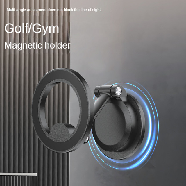 Deepartner Magnetischer Handyhalter aus Zinklegierung in Schwarz, 360 Grad schwenkbar und faltbar mit rutschfestem Silikon - Bild 1