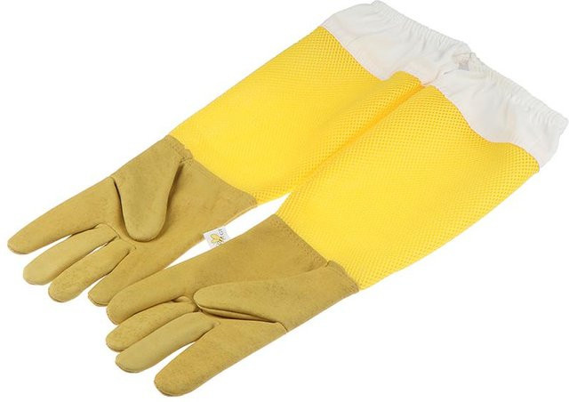 Imkerhandschuhe aus Ziegenleder für die Bienenhaltung mit Belüftung, Einheitsgröße - Bild 1