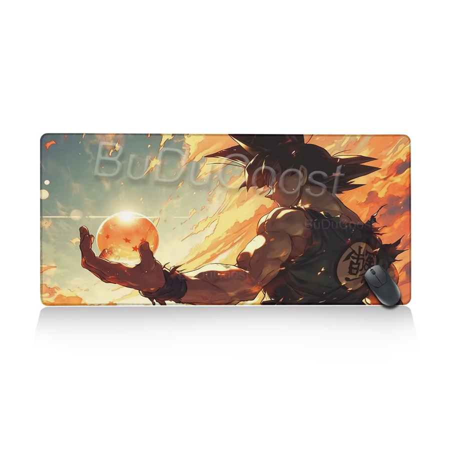Bandai Dragon Ball Mauspad mit HD-Druck im Anime-Design Goku, Erweiterte Schreibtischunterlage aus Gummi, Multicolour - Bild 5