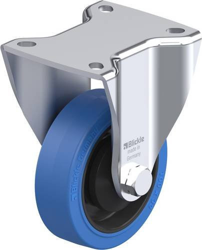 Blickle Bockrolle BH-POEV 100K-1-SB in Schwarz und Blau mit 100mm Rad-Durchmesser und 200kg Tragfähigkeit - Bild 1