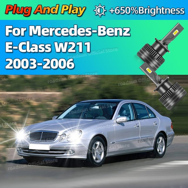 Roadsun LED-Scheinwerfer D2S Xenon HID Ersatzlampen für Mercedes Benz E-Klasse W211 mit integriertem Lüfter - Bild 1