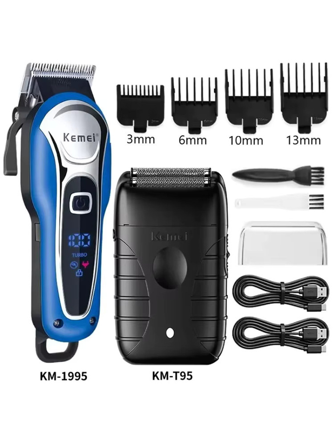 Kemei Haarschneidemaschine Elektrischer Rasierer, Blau, Unisex - Bild 5