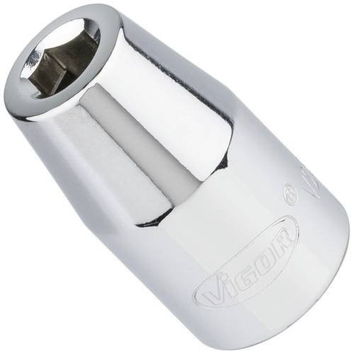 Vigour Bit-Adapter V2647N in Silber, 1/2 Zoll Antrieb, 5/16 Zoll Sechskant, Länge: 37 mm - Bild 1