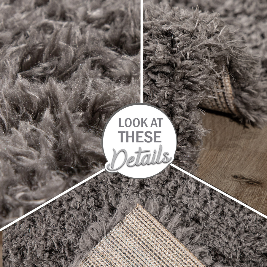 Hochflor-Teppich Milan in Anthrazit, B/T: 80 x 150 cm - Bild 2