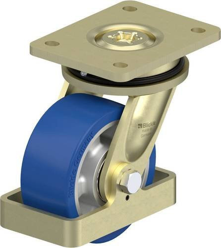 Blickle Lenkrolle LS-ALBS 127K-FS in Blau und Silber mit 125 mm Rad-Durchmesser und 450 kg Tragfähigkeit - Bild 1