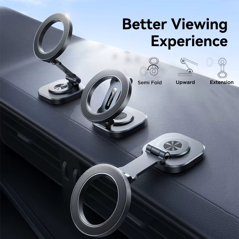 Joyroom Magnetische Auto-Handyhalterung aus Metall in Schwarz für iPhone und Samsung - Bild 3