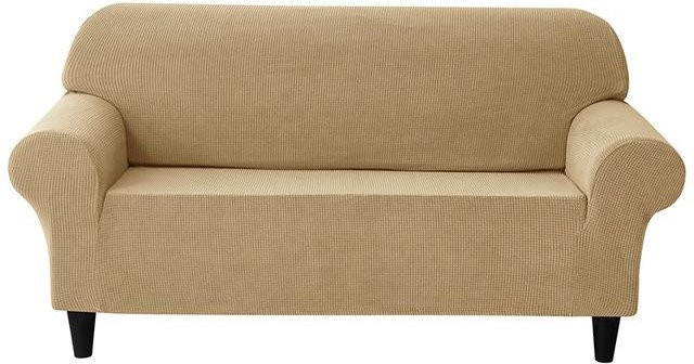 Stretch-Sesselbezug aus Jacquard-Stoff im europäischen Stil, schmutzabweisend, 1-Sitzer, Breite: 85-135 cm, Khaki - Bild 1