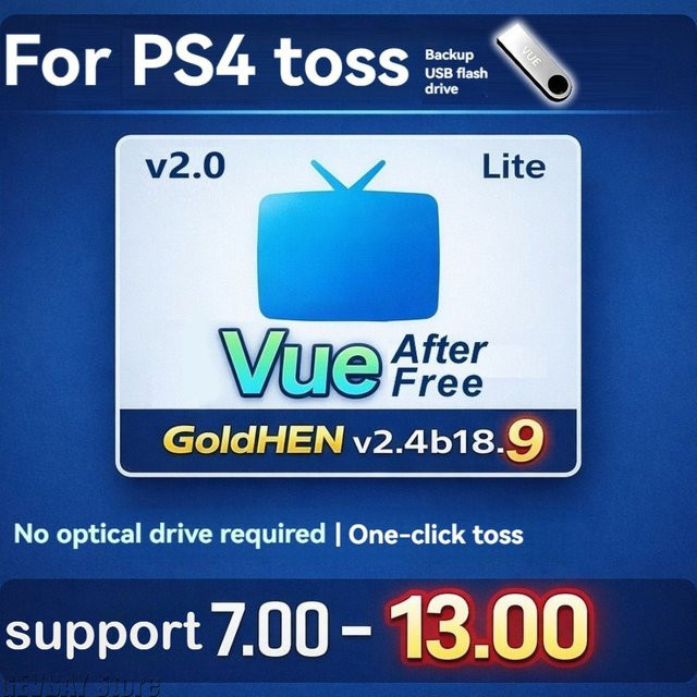 GEVBAY Vue One-Click Toss USB-Stick für PS4 7.00-13.00 mit USB-A Anschluss - Bild 1