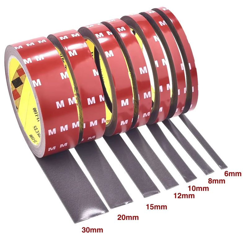3M doppelseitiges Klebeband für den Automobilbereich, hochtemperaturbeständig und hochviskos, rot, Länge: 3 m - Bild 2