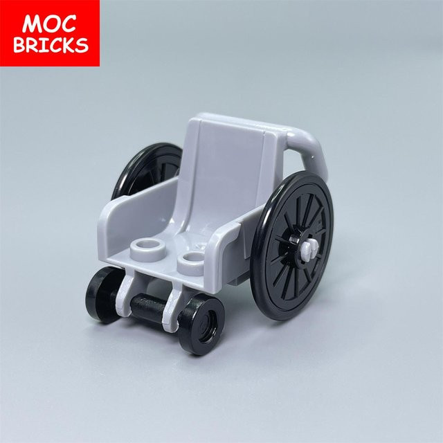 Yiran toy MOC Steine Rollstuhl Schubkarre Figuren Zubehör 10-teiliges Set - Bild 1