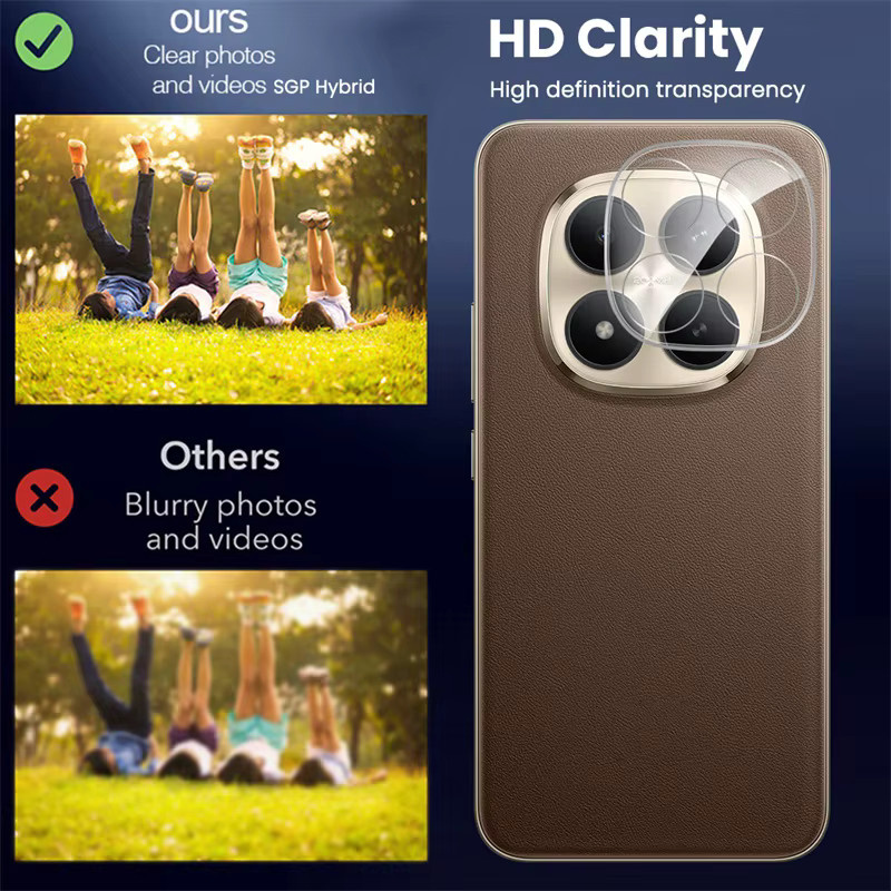 Xiaomi Redmi Note 15 Pro+ 5G Kameralinsen-Schutz aus transparentem 3D Kristall-Hartglas - Bild 5