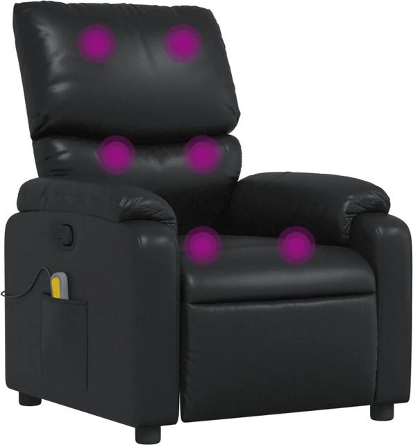 vidaXL Massagesessel Modell 9 in Schwarz aus Kunstleder mit Armlehnen - Bild 1