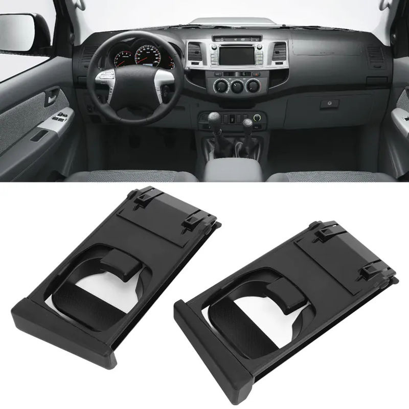 2 Stück Qiilu Dash-Getränkehalter für Toyota Hilux Vigo 2005–2015 in Schwarz aus Kunststoff - Bild 6