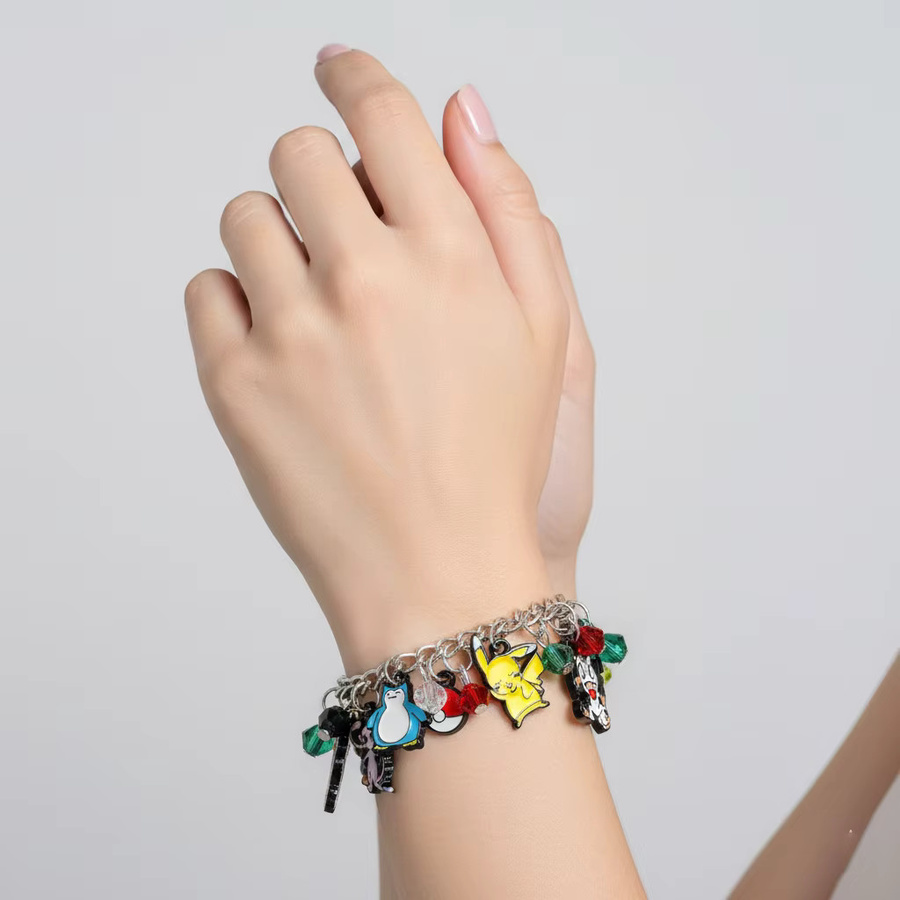Potdemiel Charm-Armband, Silber, Damen, Pikachu Squirtle Mew Meowth - Bild 2