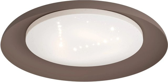 Eglo LED-Deckenleuchte Mokka modern rund in Weiß und Braun, Durchmesser: 46,5 cm - Bild 1