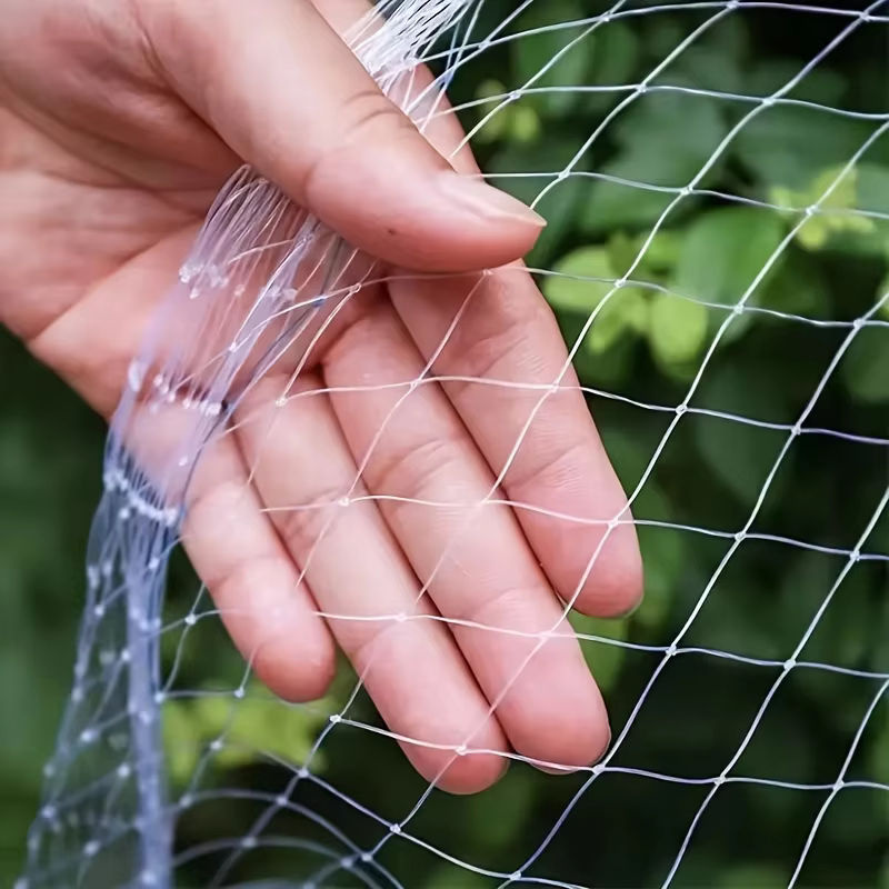 Transparentes Anti-Vogel-Netz aus weißem Kunststoff für Gewächshäuser, Obstgärten und Fischteiche - Bild 4
