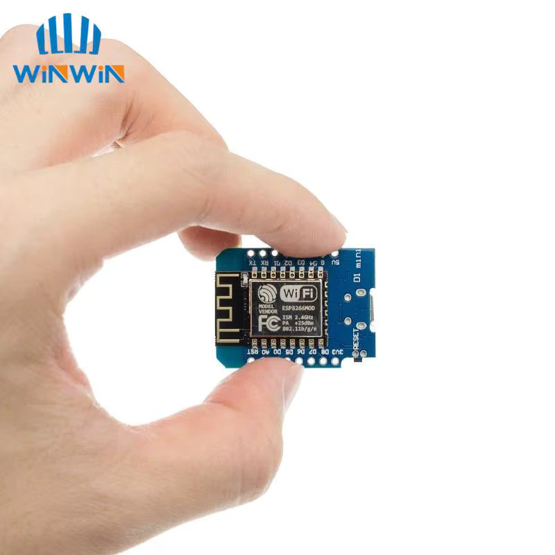 AITEWIN ROBOT D1 Mini ESP8266 ESP-12F NodeMCU WiFi Entwicklungsboard mit USB-C und Pins in Blau - Bild 4