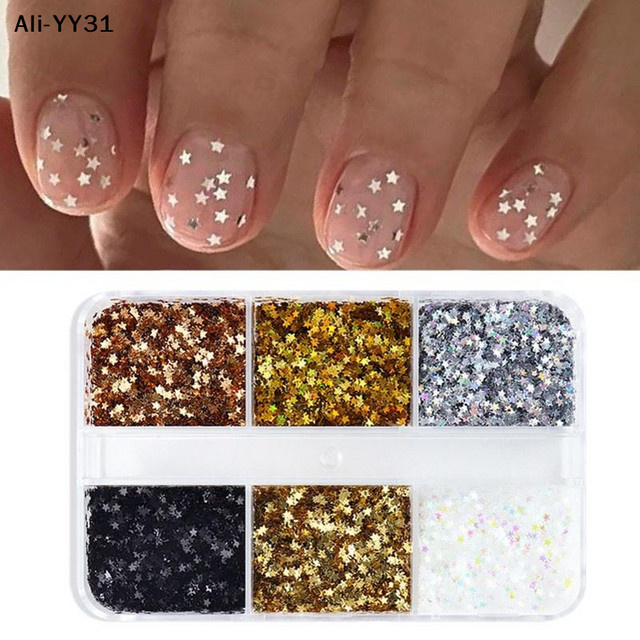KuZHEN Nagelglitter, Stern-Design, Glänzend - Bild 1