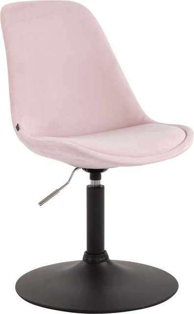 TPFLiving Esszimmerstuhl Mavic in Pink mit Samtbezug und schwarzem Metallgestell, drehbar - Bild 1