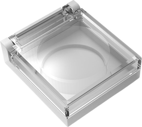 WINDOO Hochkopf-Drucktastenschalter mit transparenter Schutzabdeckung, wasserdicht, in Schwarz und Transparent - Bild 1