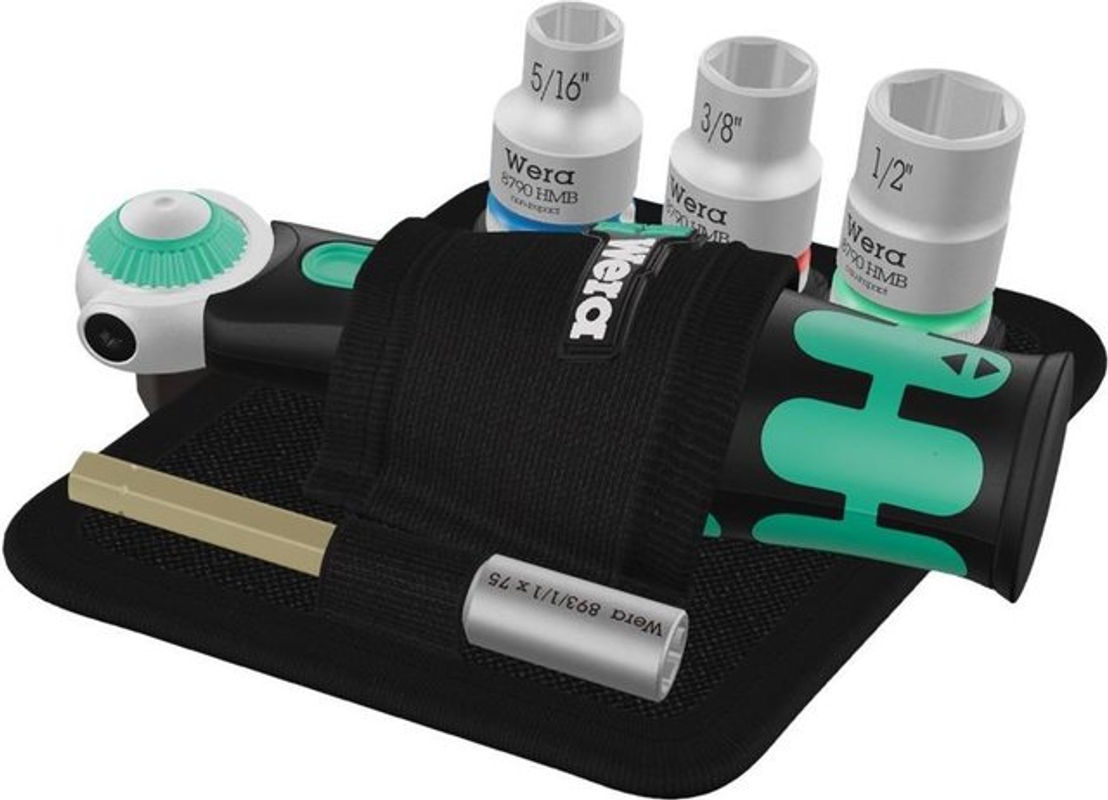 Wera Zyklop Pocket Set Imperial 2, 18-teiliger Bit-Satz, 3/8 Zoll, schwarz-grün-bunt - Bild 3