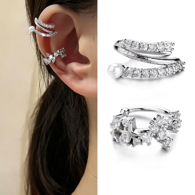 Elviragirl Ohrring, Zirkonia, Perle, Silber, Damen - Bild 1