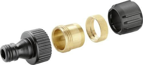 Kärcher Messing Hahnanschluss Steckkupplung 3/4 Zoll Set in Gold und Schwarz - Bild 1