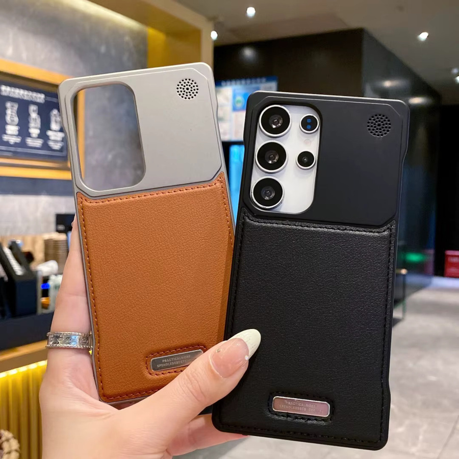 Randlose magnetische Leder-Schutzhülle für Samsung Galaxy S25 Ultra Plus, S24, S23 und S22 in Blau, kompatibel mit MagSafe Wireless Charging - Bild 2
