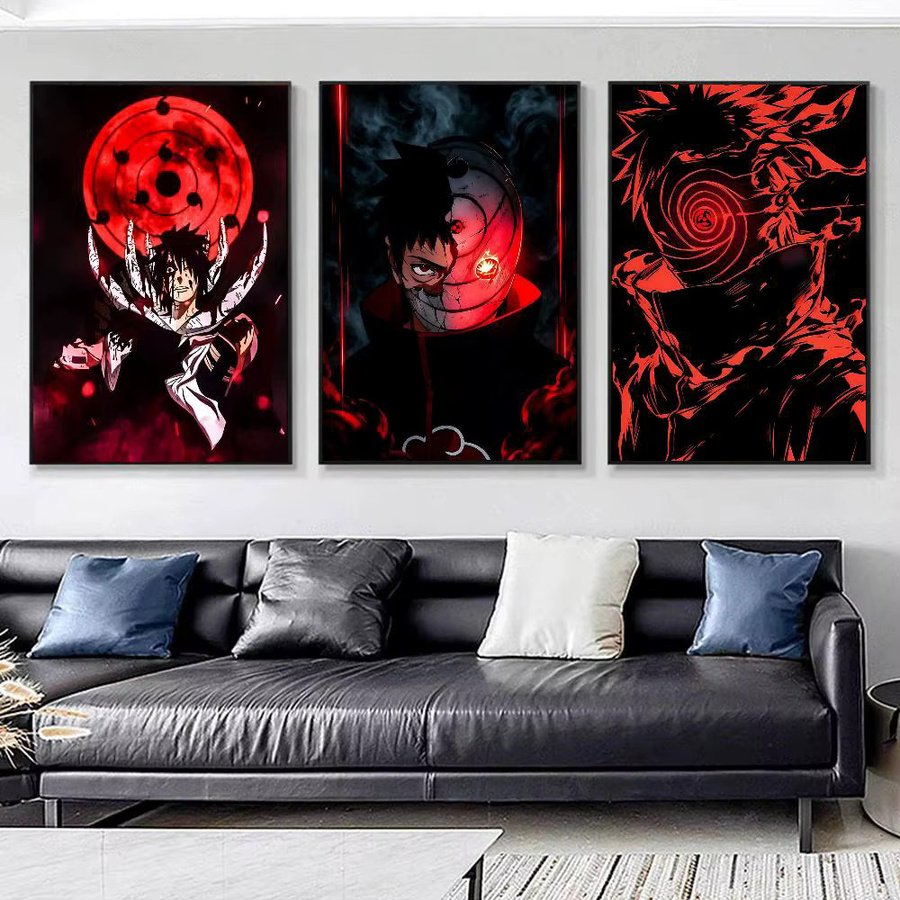 Naruto Anime Manga-Poster U-Uchiha Obito Vintage Wandkunst-Dekoration aus Papier - Bild 2